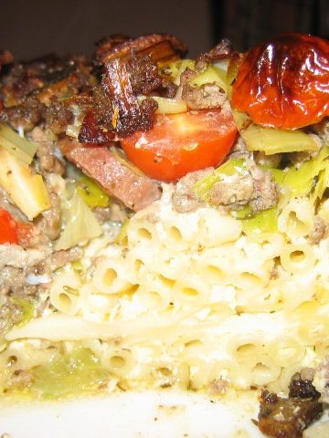 Spaghetti-gehakttaart